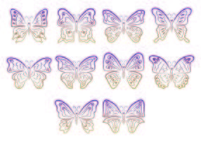 Set Mariposa Symbolen vector