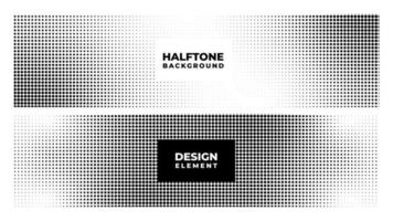 halftone reeks vector illustratie, zwart en wit halftone effect achtergrond sjabloon