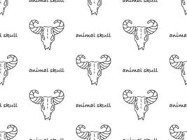 dier schedel tekenfilm karakter naadloos patroon Aan wit achtergrond vector