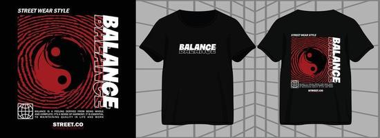balans voor straat stijl t-shirt ontwerp grafisch vector