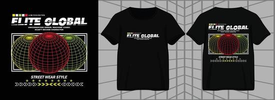 de elite globaal voor straat stijl t-shirt ontwerp grafisch vector