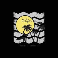 Californië surfen illustratie typografie. perfect voor het ontwerpen van t-shirts vector