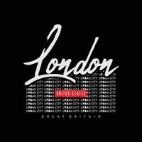 Londen illustratie typografie. perfect voor het ontwerpen van een t-shirt vector