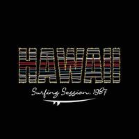 hawaii illustratie typografie. perfect voor het ontwerpen van een t-shirt vector