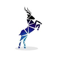 creatief merk teken geit antilope hert dollar logo ontwerp vector illustratie