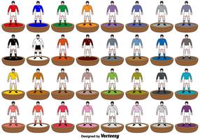 Subbuteo Spelers iconen - Vector