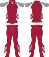 krekel uniform reeks met voorkant en terug visie sport- krekel t-shirt Jersey en bodem broek ontwerp sjabloon, bespotten omhoog vector