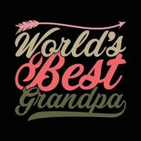 s werelds het beste opa, grappig opa typografie wijnoogst belettering ontwerp vector illustratie