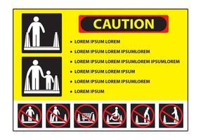 Escalator Caution Sign vector