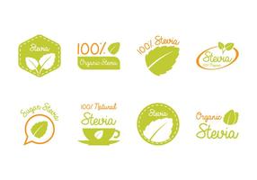 Stevia Etiket en Logo vector