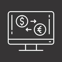 valuta wisselen vector pictogram