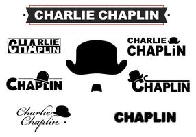 Charlie Chaplin logo icoon vector