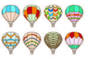 Set Van Hete Luchtballonvectoren vector