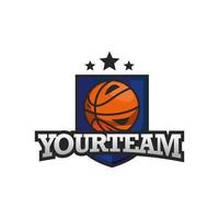basketbal sport embleem logo ontwerp sjabloon vector