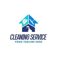 huis schoonmaak onderhoud logo ontwerp sjabloon vector