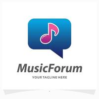 muziek- forum logo ontwerp sjabloon vector