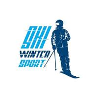 ski winter sport logo ontwerp sjabloon vector