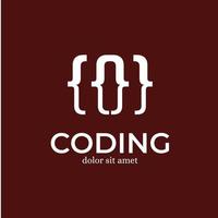 codering ontwikkeling logo ontwerp sjabloon inspiratie - vector