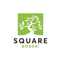 plein bonsai logo ontwerp sjabloon inspiratie vector