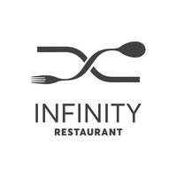 oneindigheid restaurant logo ontwerp sjabloon inspiratie vector