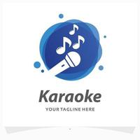 karaoke logo ontwerp sjabloon vector