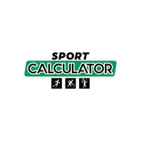 sport rekenmachine logo ontwerp sjabloon inspiratie vector