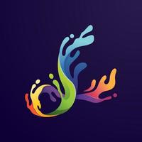 kleurrijk swoosh abstract logo ontwerp sjabloon vector
