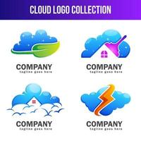 verzameling van cloud-logo-sjabloon vector