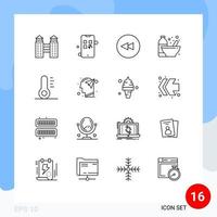 16 creatief pictogrammen modern tekens en symbolen van hoofd Kerstmis cirkel eiwit eetpatroon bewerkbare vector ontwerp elementen