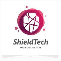 schild tech logo ontwerp sjabloon vector