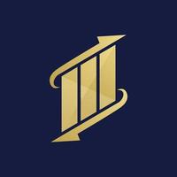 luxe financieel bedrijf logo ontwerp sjabloon vector