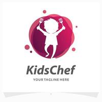 kinderen chef logo ontwerp sjabloon vector