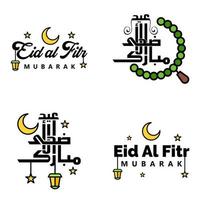 4 het beste eid mubarak zinnen gezegde citaat tekst of belettering decoratief fonts vector script en cursief handgeschreven typografie voor ontwerpen brochures banier flyers en t-shirts