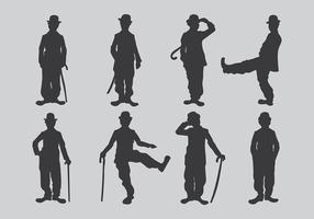 Charlie Chaplin Silhouetten Vector