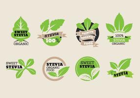 Zoete Stevia Label Vector Collectie