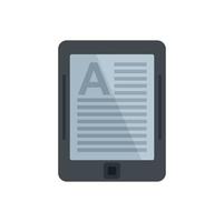 bibliotheek tablet lezer icoon vlak geïsoleerd vector