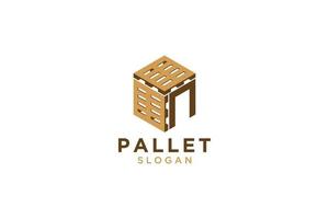 brief n voor pallet icoon vector teken en symbool geïsoleerd Aan wit achtergrond, pallet logo concept.