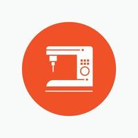 koffie elektrisch huis machine wit glyph icoon vector