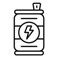 energiedrank lijn icoon vector