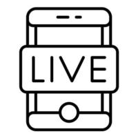 live stream lijn icoon vector