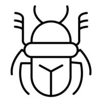 scarabee lijn icoon vector
