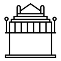 halicarnassus mausoleum lijn icoon vector