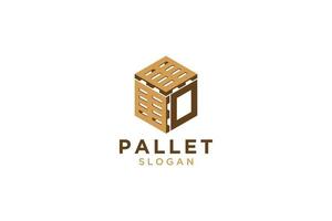 brief O voor pallet icoon vector teken en symbool geïsoleerd Aan wit achtergrond, pallet logo concept.