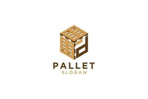 brief d voor pallet icoon vector teken en symbool geïsoleerd Aan wit achtergrond, pallet logo concept.