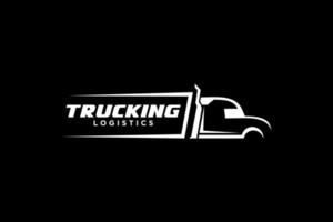 vrachtwagen logo sjabloon, perfect logo voor bedrijven gerelateerd aan de auto-industrie. vector