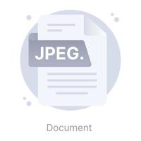 grijp deze verbazingwekkend vlak conceptuele icoon van jpeg document vector