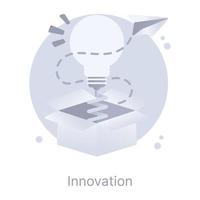 creatief ontworpen vlak conceptuele icoon van innovatie vector