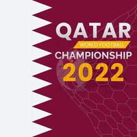 qatar woord Amerikaans voetbal kampioenschap ontwerp vector illustratie