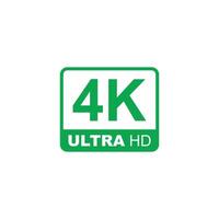 eps10 groen vector 4k ultra of uhd 2160p icoon geïsoleerd Aan wit achtergrond. hoog definitie 4k resolutie symbool in een gemakkelijk vlak modieus modern stijl voor uw website ontwerp, logo, en mobiel app