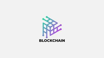 blockchain logo sjabloon. technologie vector ontwerp